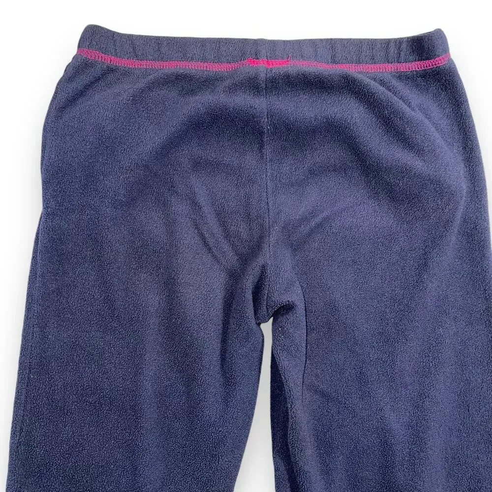 Danskin Now Girls Fleece Pants Casual Pajama Loungewear Navy Blue Medium 7 8
